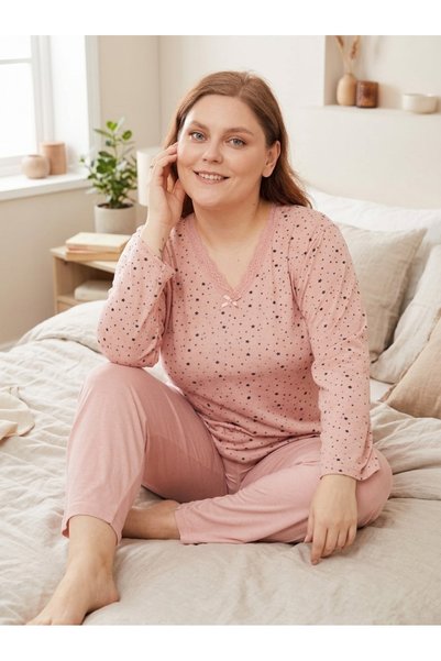 Genel Markalar Bambu İnterlok Büyük Beden Pijama Takımı
