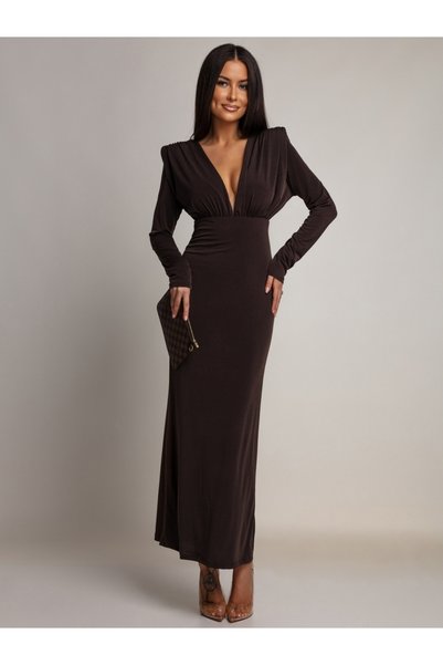 ADAMODA.RO Lycra dress with front-back V-neck