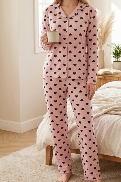 Genel Markalar Kalpli Pembe Pijama Takımı