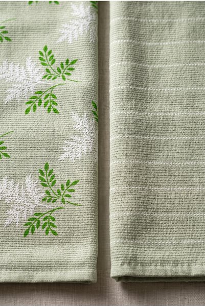 Zühre Home 2-Piece Airless Printed Kitchen and Hand Towels, Cloth for Wiping Boards |   High Absorbency, Fast Drying |   40X60 cm