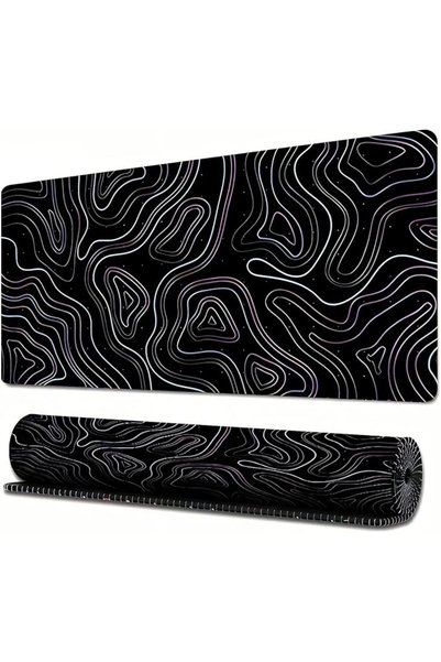 GENERAL Gaming Mouse Pad, 800x300MM Black Keyboard Mouse Pad Large Non-Slip R...