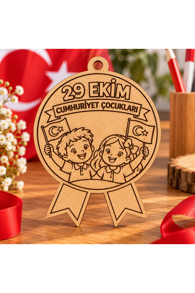 CARON CHOCOLATE 10 Adet 29 Ekim Cumhuriyet Bayramı Cumhuriyet Çocukları Ahşap...