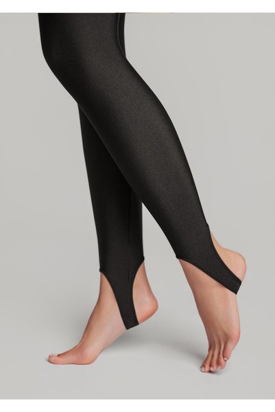 Marilyn I019 colanți cu efect de luciu, Negru, S/M