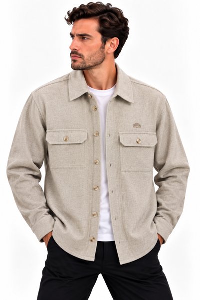 Caprisel Men's Flannel Shirt Jacket