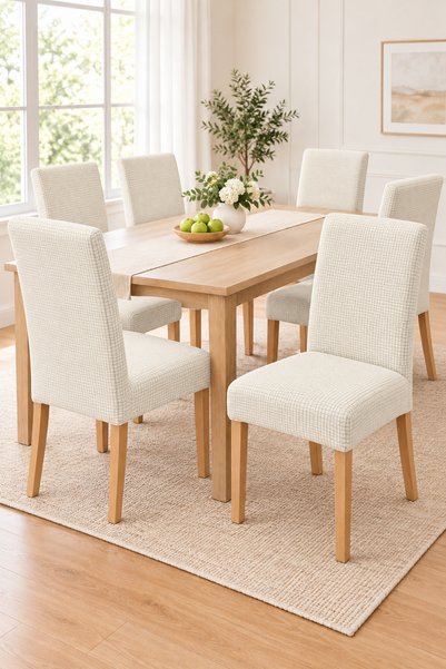uzhanem Set of 6 Lycra Flexible Chair Covers