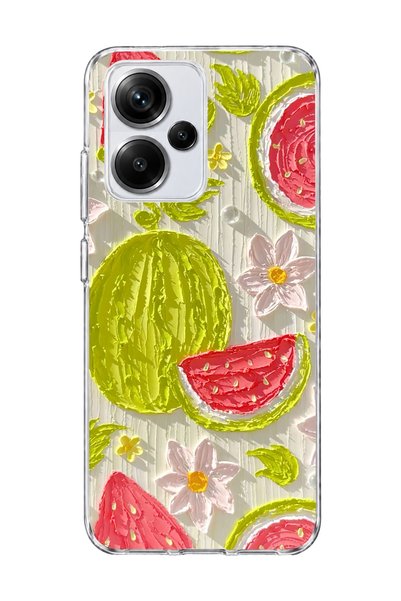 lelia Redmi Note 13 Pro Plus 5g Compatible Watermelon Oil Painting Printed Tr...