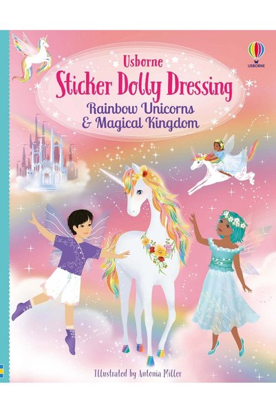 Usborne Sticker Book, Sticker Dolly Dressing Rainbow Unicorns and Magical Kin...