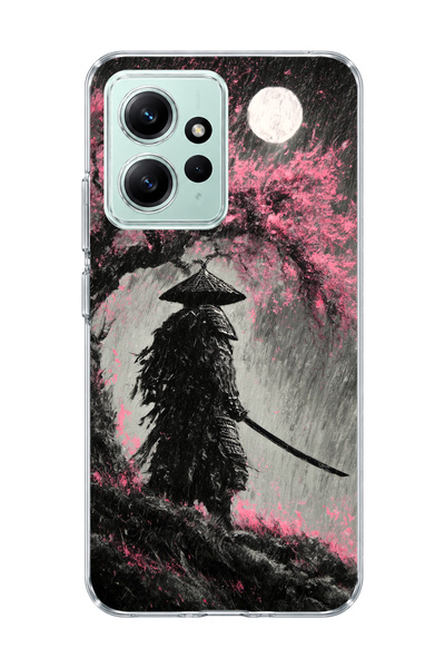 lelia Redmi Note 12 4g Compatible Samurai Full Moon Printed Transparent Phone...