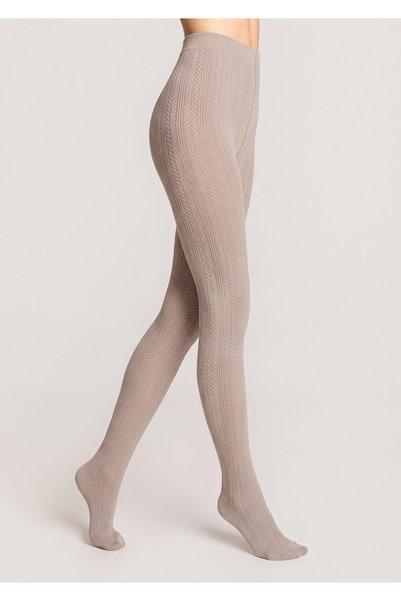 Marilyn Diana I021 colanți din microfibră cu nervuri și model torsadă