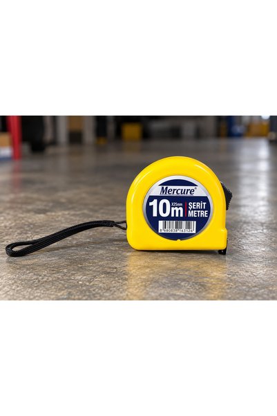 10 Metre x 25 mm Kilitli Şerit Metre – Profesyonel Ölçüm Aleti