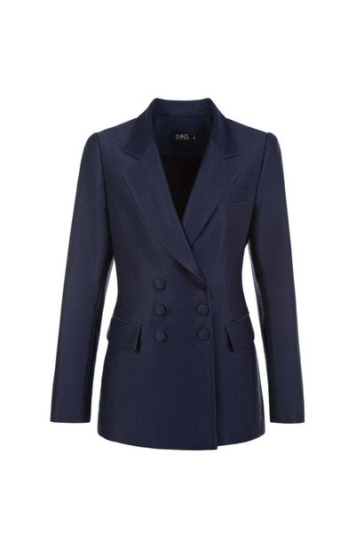 BLAZE Sharp Glow Double Breasted Blazer - Navy Blue