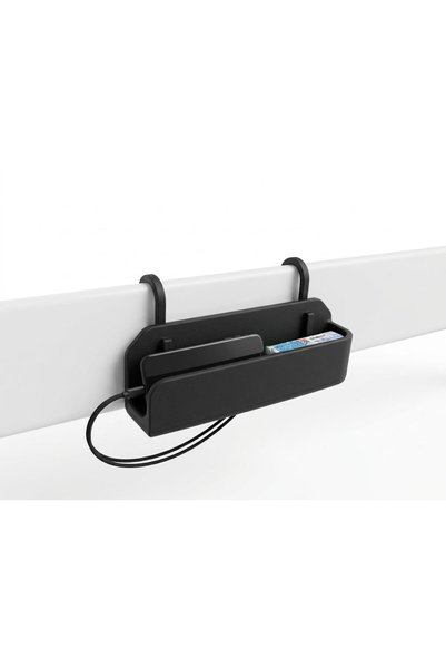 OEM Organizator suspendat pentru pat, 3D, negru, pentru telefon și accesorii