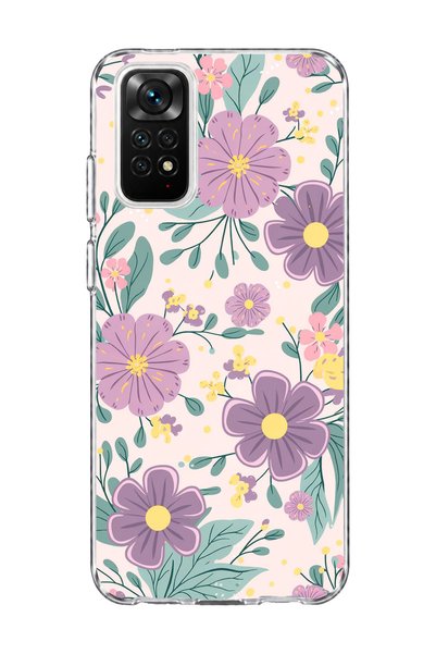 lelia حافظة هاتف شفافة مطبوعة بزهرة الليلك الباستيل متوافقة مع Redmi Note 11 ...
