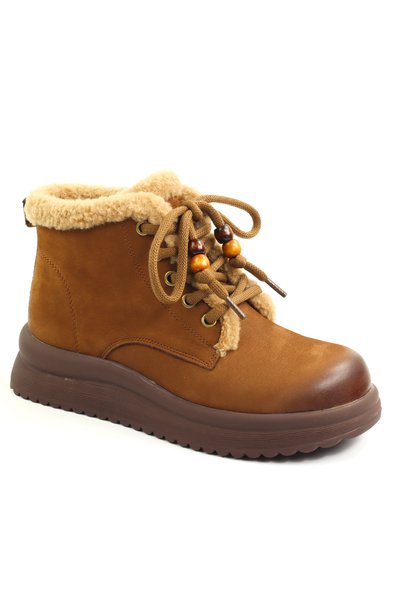 FEELİNG Ghete dama piele naturala 15208 -KHAKI-kaki-38
