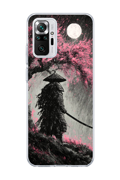 lelia Redmi Note 10 Pro 4g Compatible Samurai Full Moon Printed Transparent P...