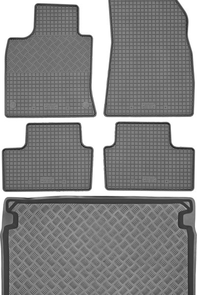 Max-Dywanik Renault Clio V Hatchback din 2019 SET - covorașe auto din cauciuc...