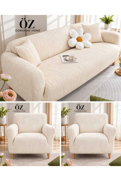 ÖZMAKAN 3+3+1+1 Set de huse elastice flexibile pentru scaune, lavabile