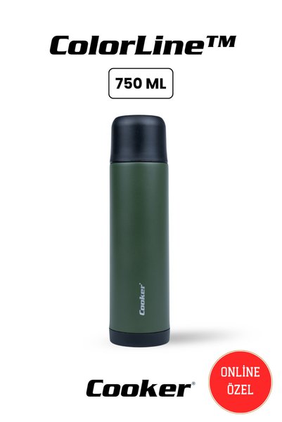 Cooker ColorLine 750 ml Paslanmaz Çelik Termos Yeşil CKR2022