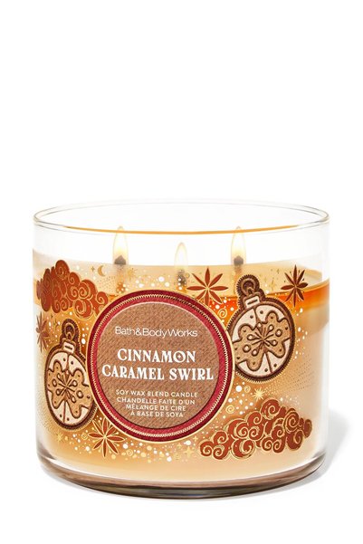 Bath & Body Works Cinnamon Caramel Swirl Büyük Mum 411 g
