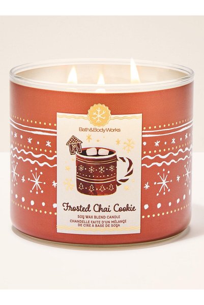 Bath & Body Works Frosted Chai Cookie Büyük Mum 411 g