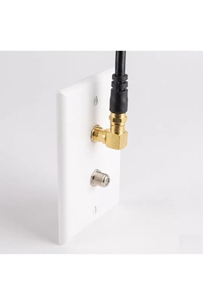 Derwell 100 Adet Gold L Tipi F Konnektör 90 Derece Açılı Dayanıklı Metal Gövde Uydu Anten Kablo Birleştirici Şık Altın Kaplama Kolay Kurulum Yüksek Performanslı Güvenilir Tv Fiş Seti