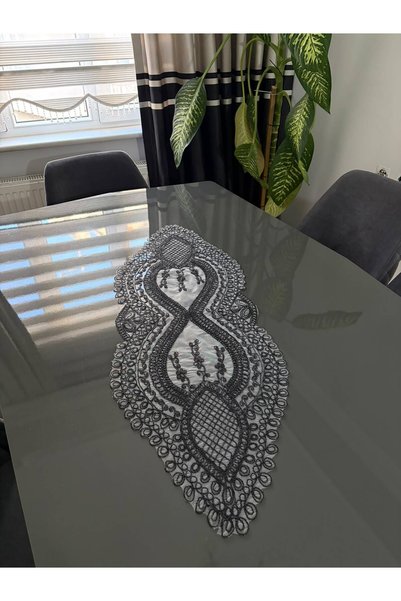 BRL ÇEYİZ HOME Γαλλική δαντέλα πολυτελείας από τούλι με κορδόνια, κομψό μονό ...