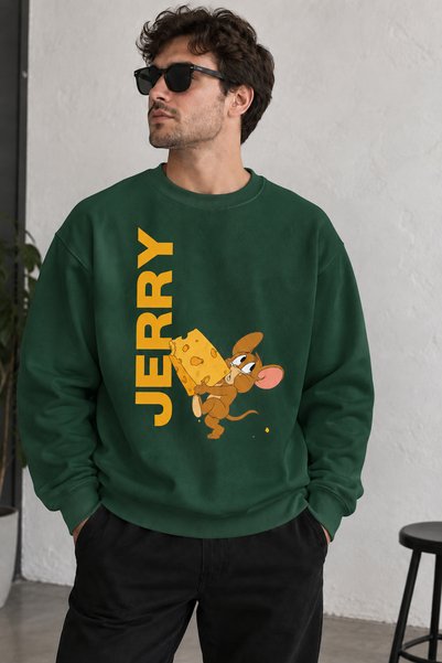 ArtYus Cheese Jerry Character Printed Unisex Oversize Sweatshirt – Crew Neck ...