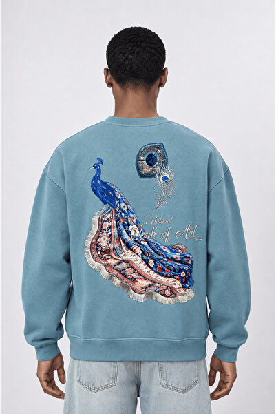 Respire Erkek Natural Patch Detaylı Oversize Sweatshirt Prada