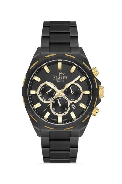 Platin Pierre ساعة يد رجالية SA-PL-1206GA-G2 بسوار معدني مع تقويم نشط