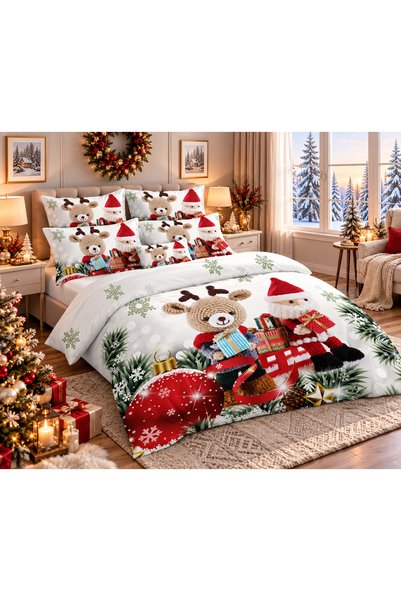 East Comfort Χριστουγεννιάτικο Σετ Κλινοσκεπασμάτων, Finet Premium, 6 Τεμάχια...