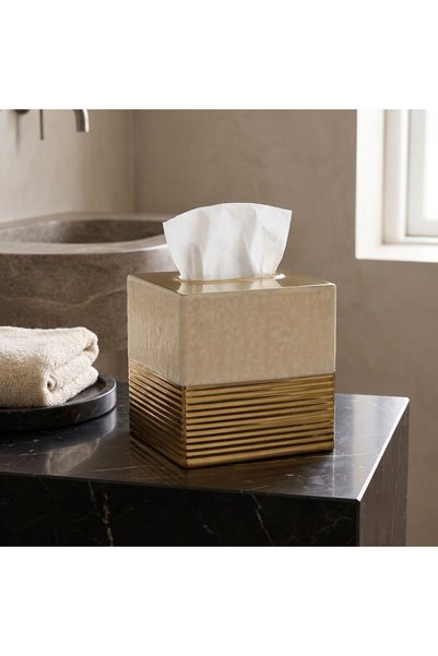 Lifestyle Half Enamel Metallic Tissue Box