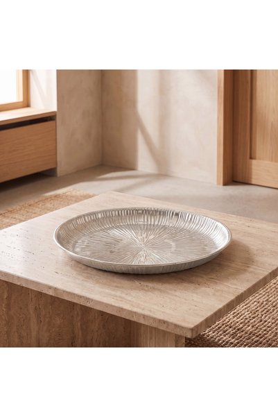 Lifestyle Textured Decorative Metal Tray - 30 cm