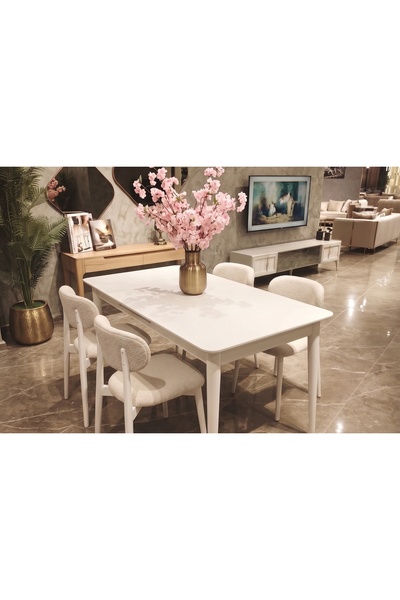 Vivense LİMA MUTFAK MASASI, BEYAZ, 130X80