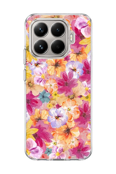 lelia Mi 15t Pro Compatible Tiny Flower Watercolor Printed Transparent Phone ...