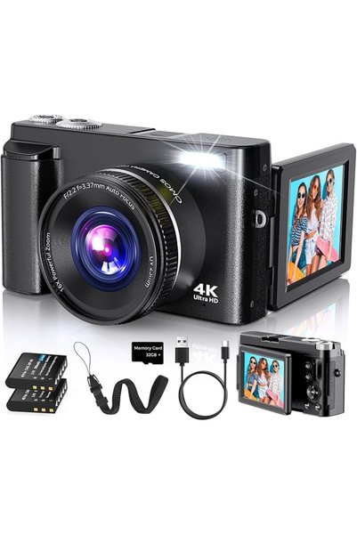 GENERAL كاميرا دولوفولو الرقمية 4K للتصوير الفوتوغرافي، أحدث كاميرا فيديو 48 ...