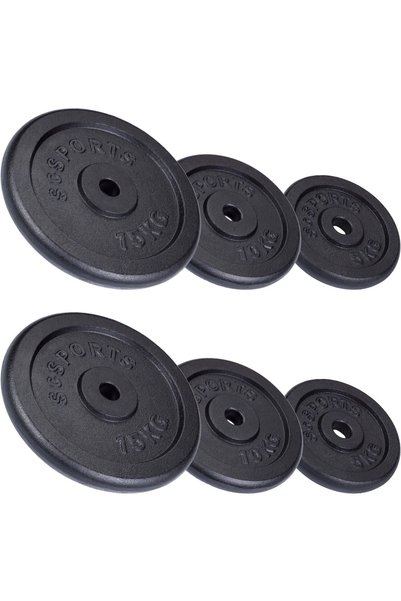 ScSports Set de discuri de greutate, 27 - 60 KG, fonta % SET 60 KG (2x5 KG 2x...