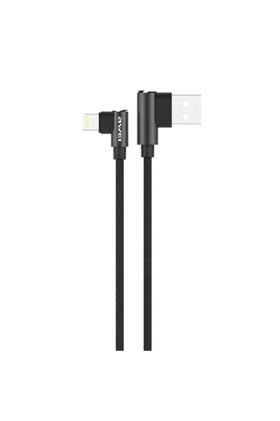 Apple Καλώδιο Φόρτισης-δεδομένων USB awei cl-32 1200mm για iphone σε Μαύρο Χρώμα
