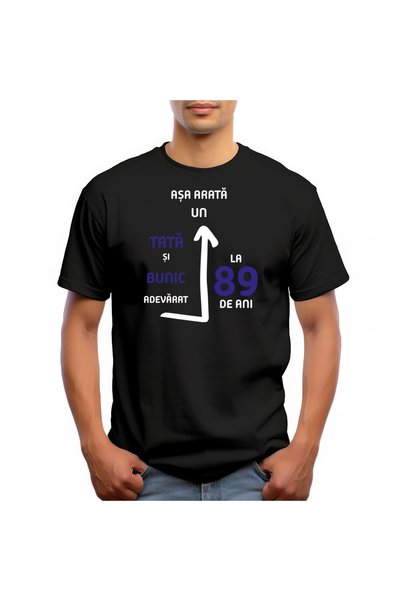 Intelli Tricou barbati cu design Așa arată un tată și bunic adevărat la 89 de...