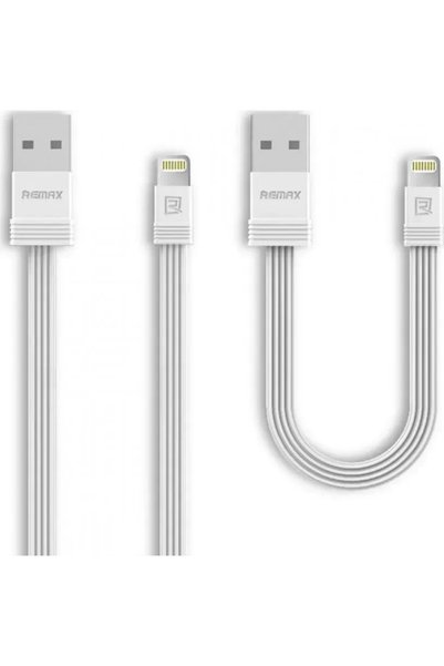 Remax Επίπεδο καλώδιο USB σε Lightning λευκό 1μ (Tengy)