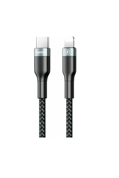 Remax Sury 2 Πλεγμένο Καλώδιο USB 2.0 USB-C αρσενικό - Lightning μαύρο 1μ (RC...