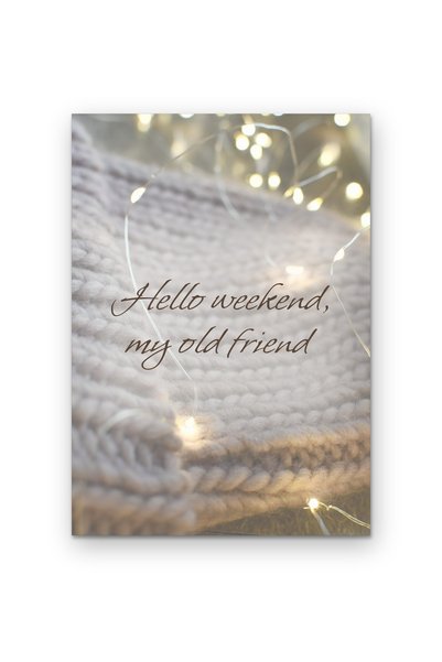 OEM Poster decorativ Salut weekend, vechiul meu prieten, design minimalist, C...