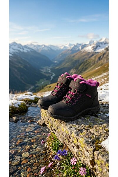 Shubuu Unisex Children's Boots with Fur Inside, Resistant to Water and Cold Weather, with Velcro Fastening