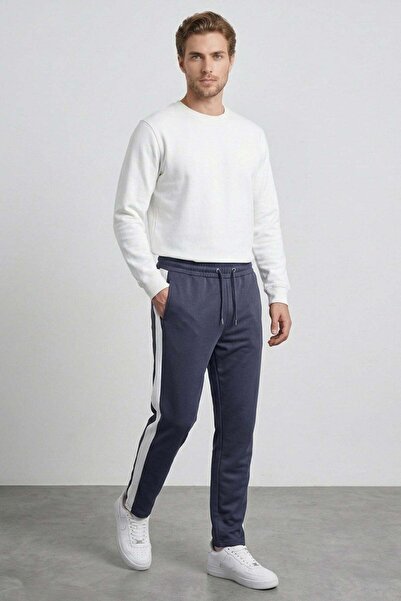 Fulla Moda بنطلون رياضي مودال بخطوط جانبية وخصر مطاطي