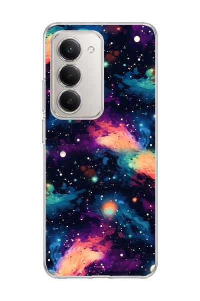 lelia Redmi 15 Compatible Colorful Galaxy Printed Transparent Phone Case