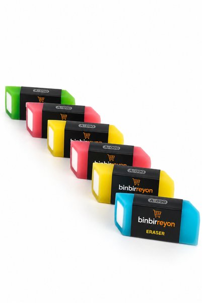 Binbirreyon 6 Pieces Soft Eraser Set with Cutting Corners 52X23X11Mm Vd075