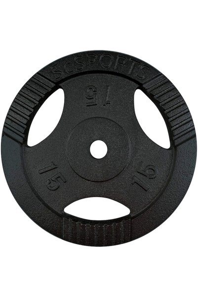 ScSports Σετ πλακών βάρους, 5-30 κιλά, 30/31 χιλιοστά, από χυτοσίδηρο, με λαβ...