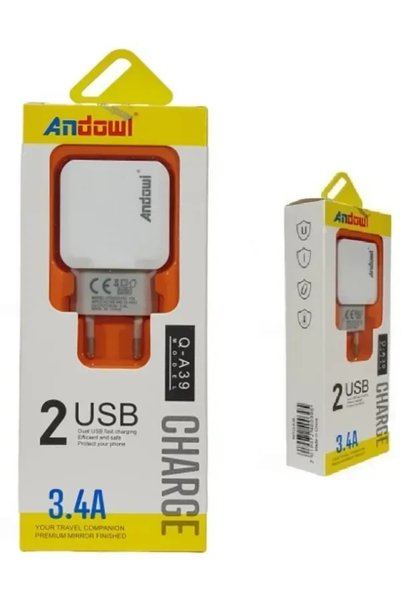 Andowl Φορτιστής 2 USB 3.4 A Q-A39