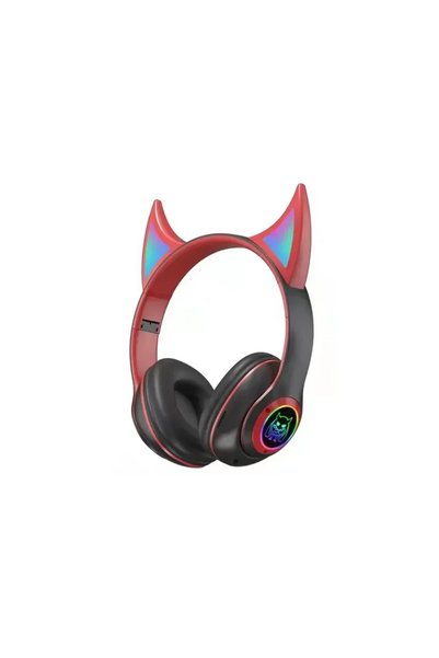 OEM Demon Cat AB-D470 ασύρματα/Ενσύρματα Over Ear ακουστικά Aerbes σε κόκκινο...
