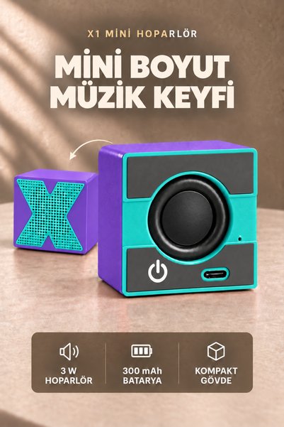 DEMPOWER Taşınabilir Şarjlı Mini Bluetooth Hoparlör Kablosuz Müzik Hoparlörü