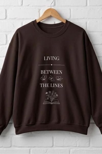 Vordevia Living between the Lines Printed Cotton 3 Thread Threaded Crew Neck ...